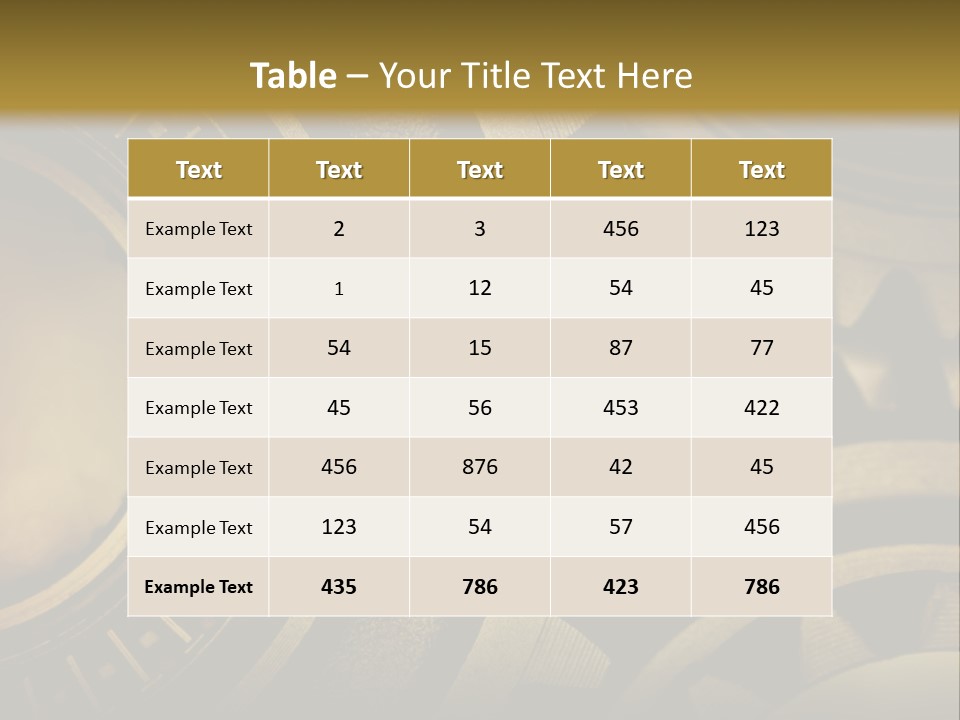 A Powerpoint Presentation With Gears On It PowerPoint Template
