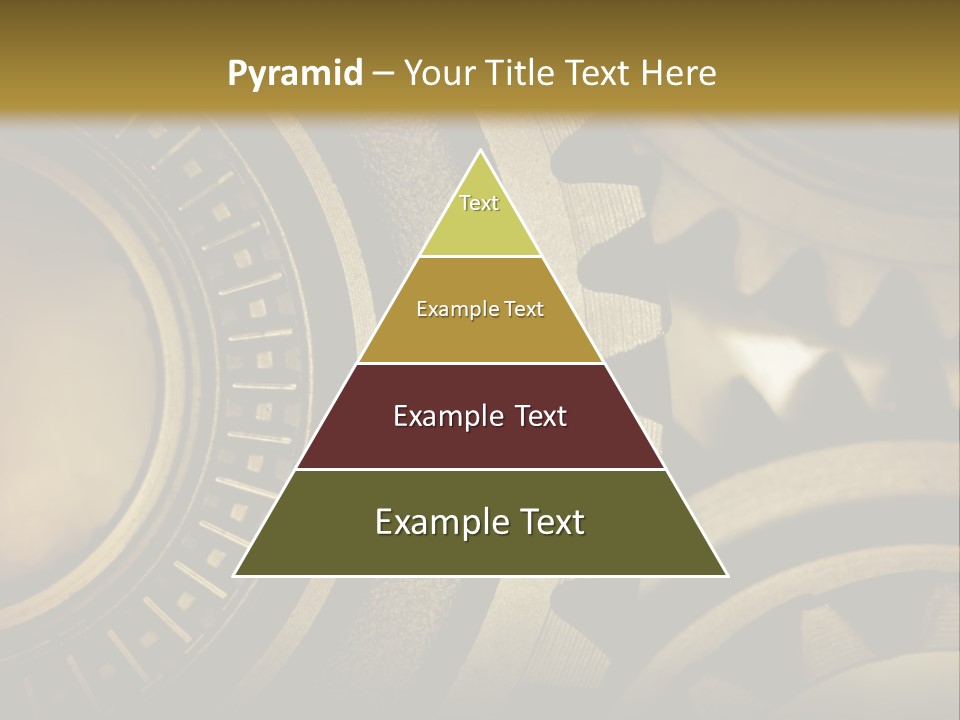 A Powerpoint Presentation With Gears On It PowerPoint Template