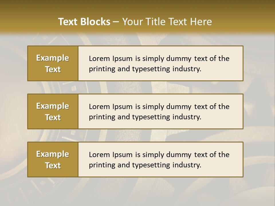 A Powerpoint Presentation With Gears On It PowerPoint Template