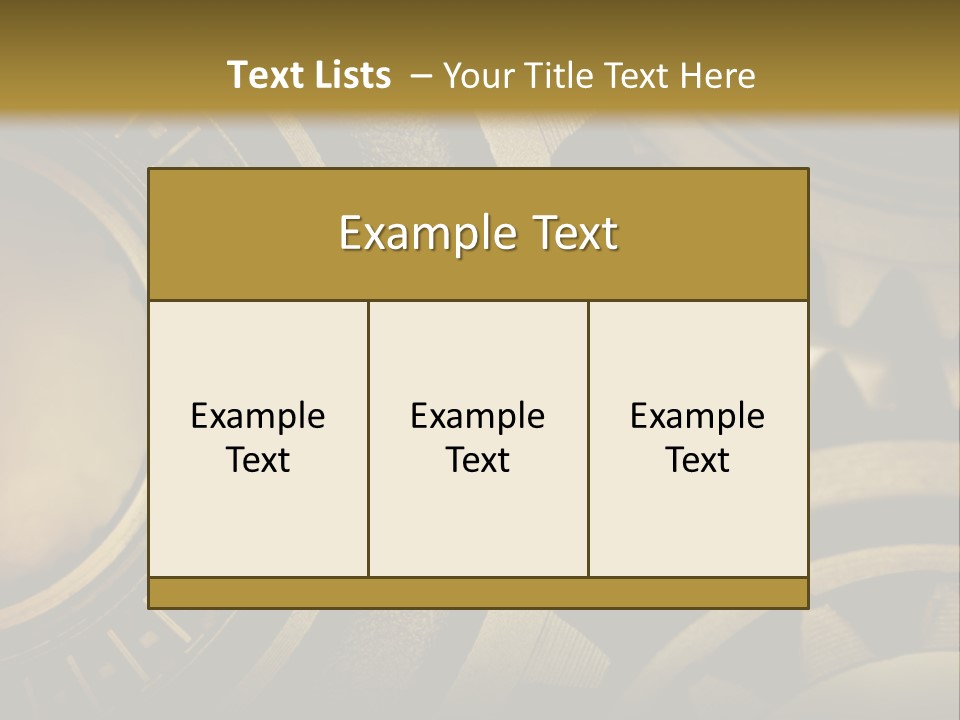 A Powerpoint Presentation With Gears On It PowerPoint Template