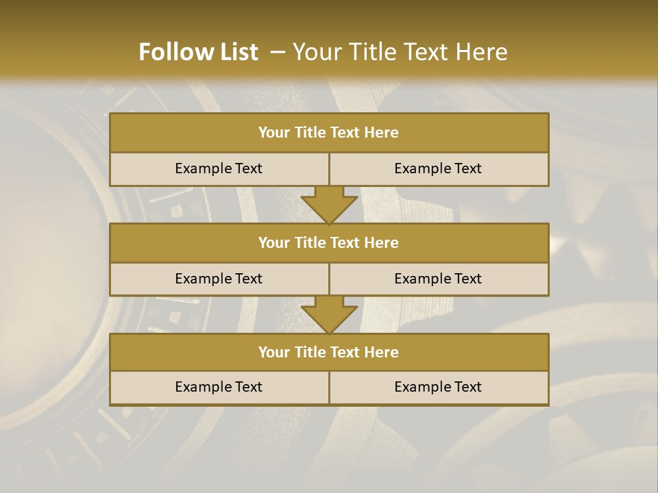 A Powerpoint Presentation With Gears On It PowerPoint Template