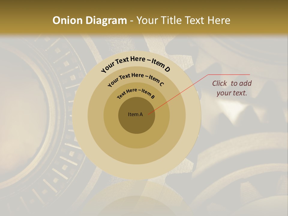A Powerpoint Presentation With Gears On It PowerPoint Template