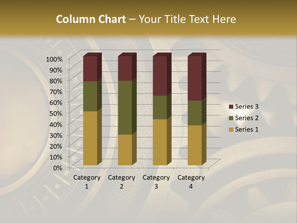 A Powerpoint Presentation With Gears On It PowerPoint Template