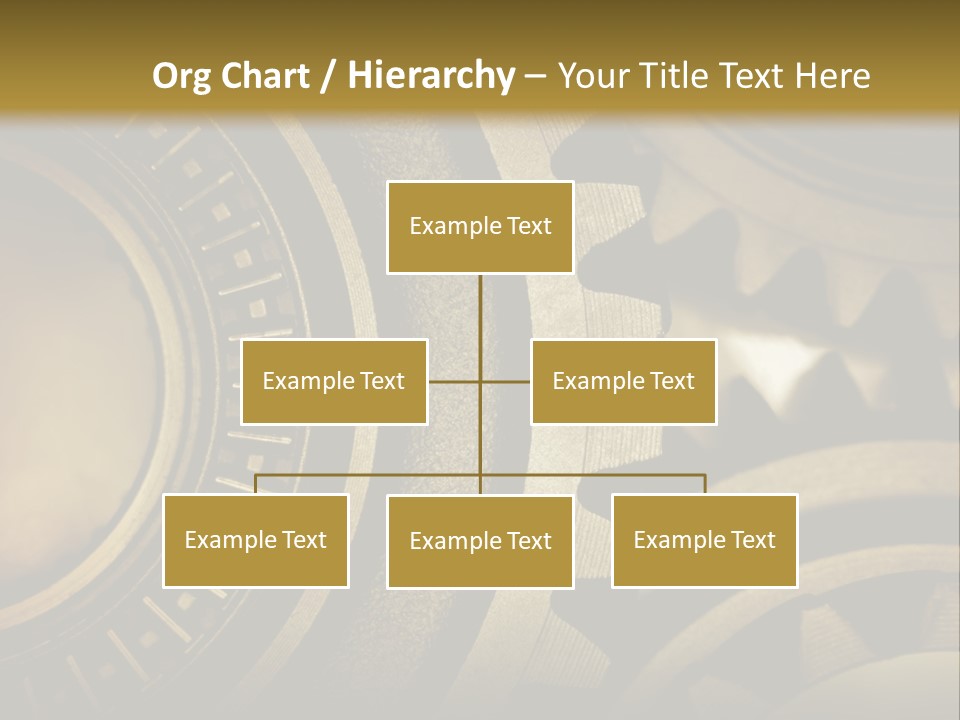 A Powerpoint Presentation With Gears On It PowerPoint Template
