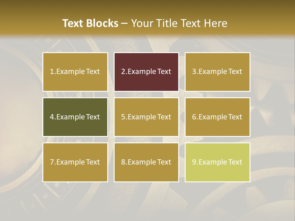 A Powerpoint Presentation With Gears On It PowerPoint Template