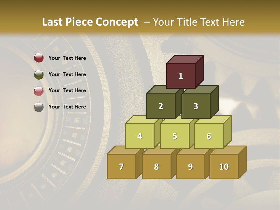 A Powerpoint Presentation With Gears On It PowerPoint Template