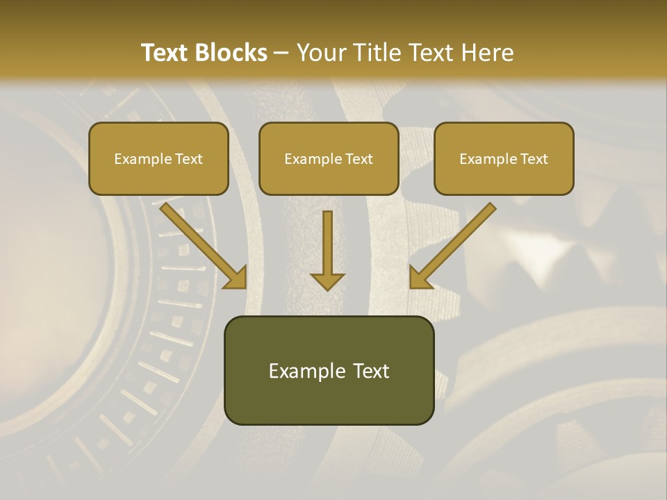 A Powerpoint Presentation With Gears On It PowerPoint Template