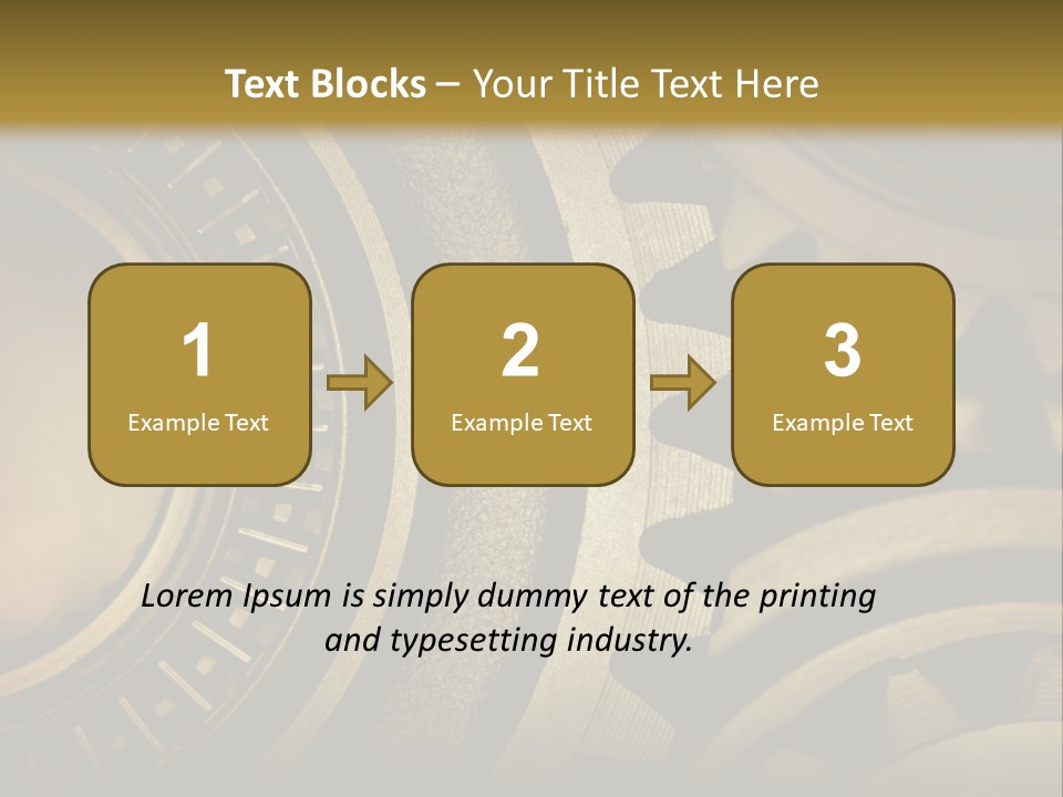 A Powerpoint Presentation With Gears On It PowerPoint Template
