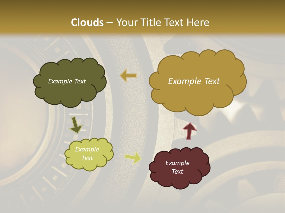 A Powerpoint Presentation With Gears On It PowerPoint Template