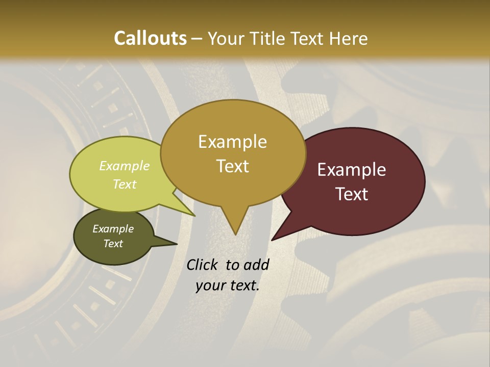 A Powerpoint Presentation With Gears On It PowerPoint Template
