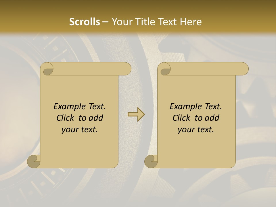 A Powerpoint Presentation With Gears On It PowerPoint Template