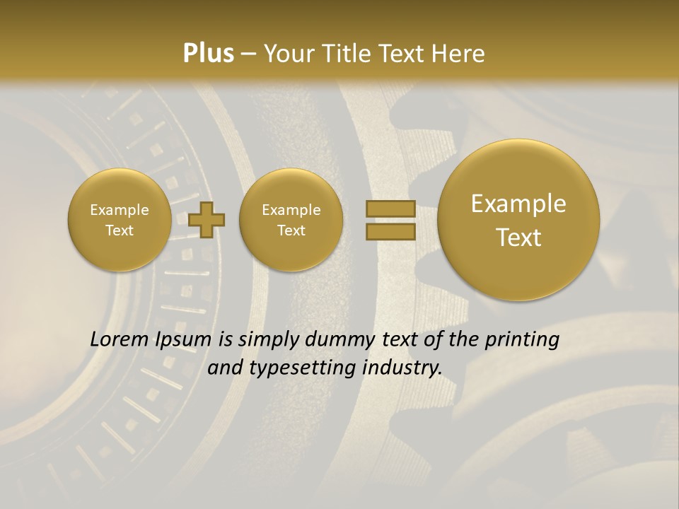 A Powerpoint Presentation With Gears On It PowerPoint Template