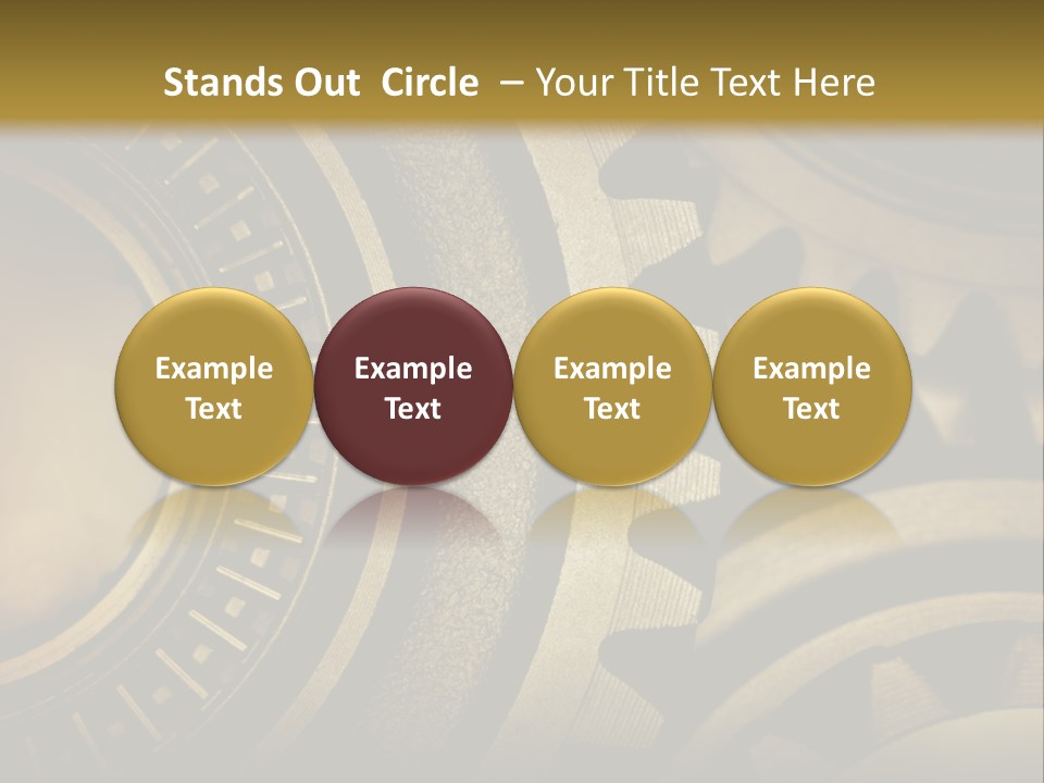 A Powerpoint Presentation With Gears On It PowerPoint Template