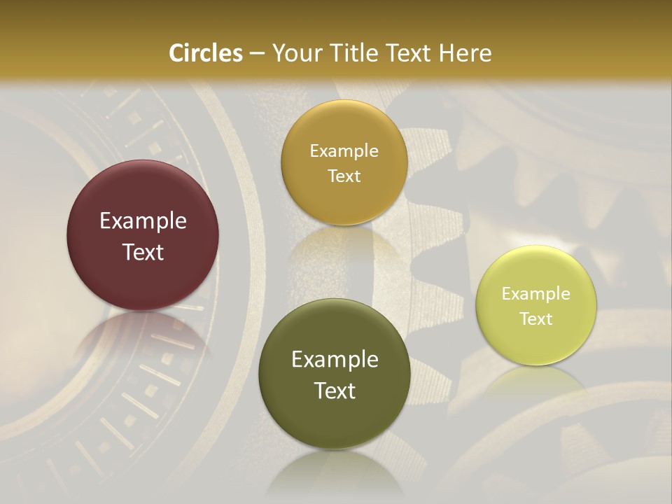A Powerpoint Presentation With Gears On It PowerPoint Template