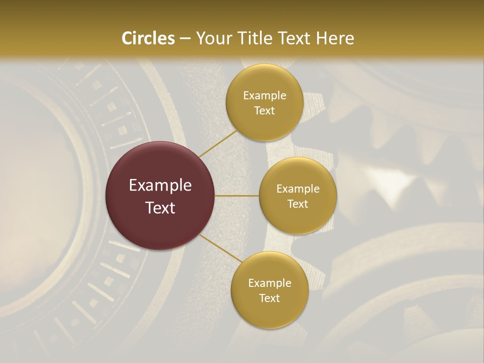 A Powerpoint Presentation With Gears On It PowerPoint Template