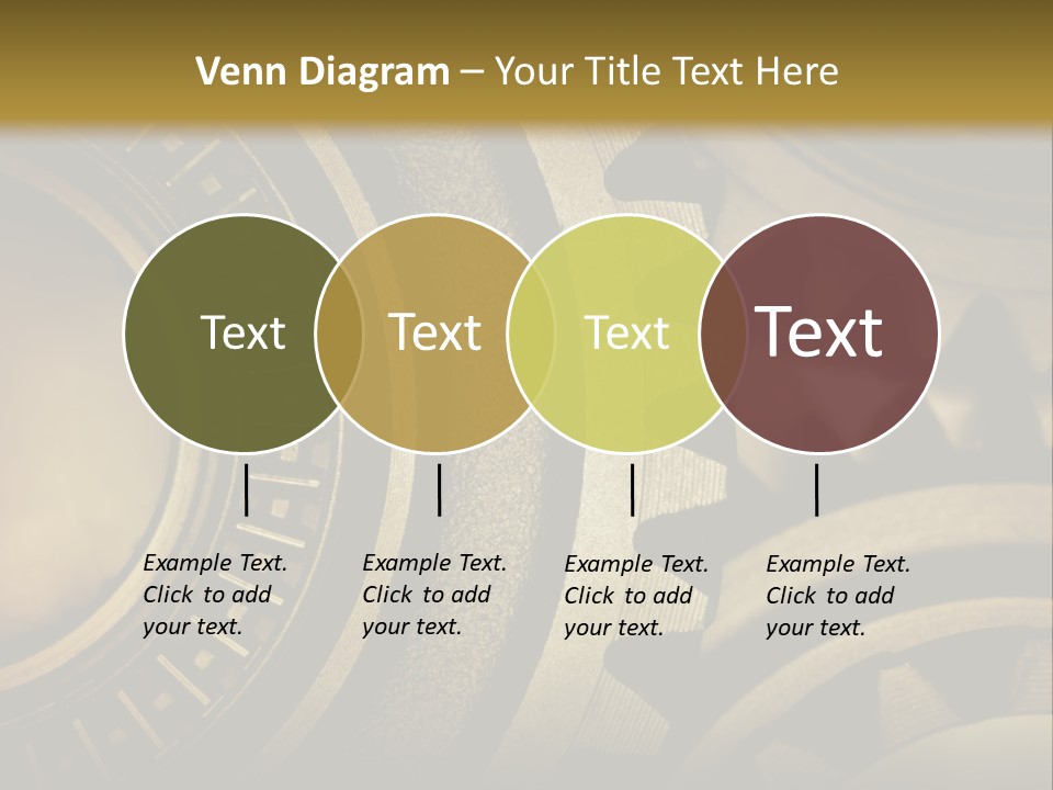 A Powerpoint Presentation With Gears On It PowerPoint Template