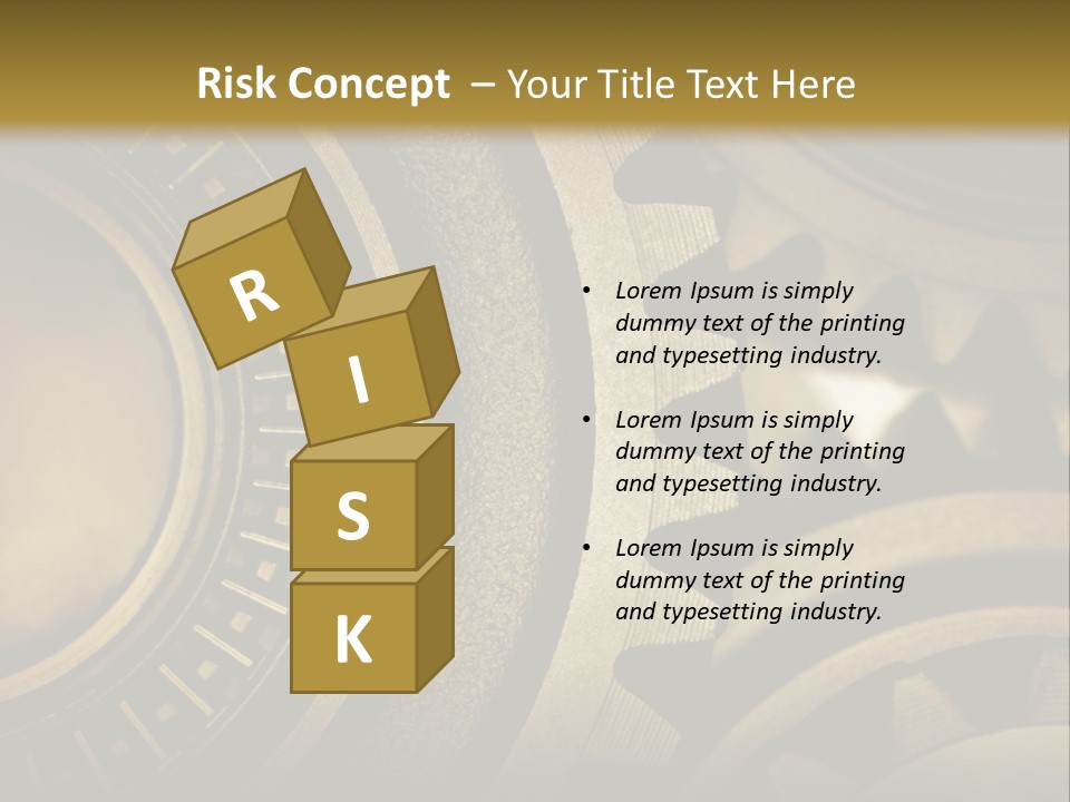 A Powerpoint Presentation With Gears On It PowerPoint Template