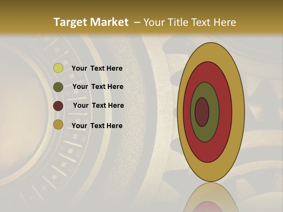 A Powerpoint Presentation With Gears On It PowerPoint Template