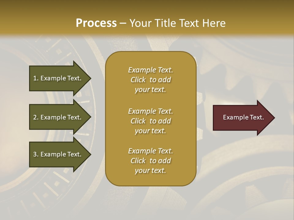 A Powerpoint Presentation With Gears On It PowerPoint Template