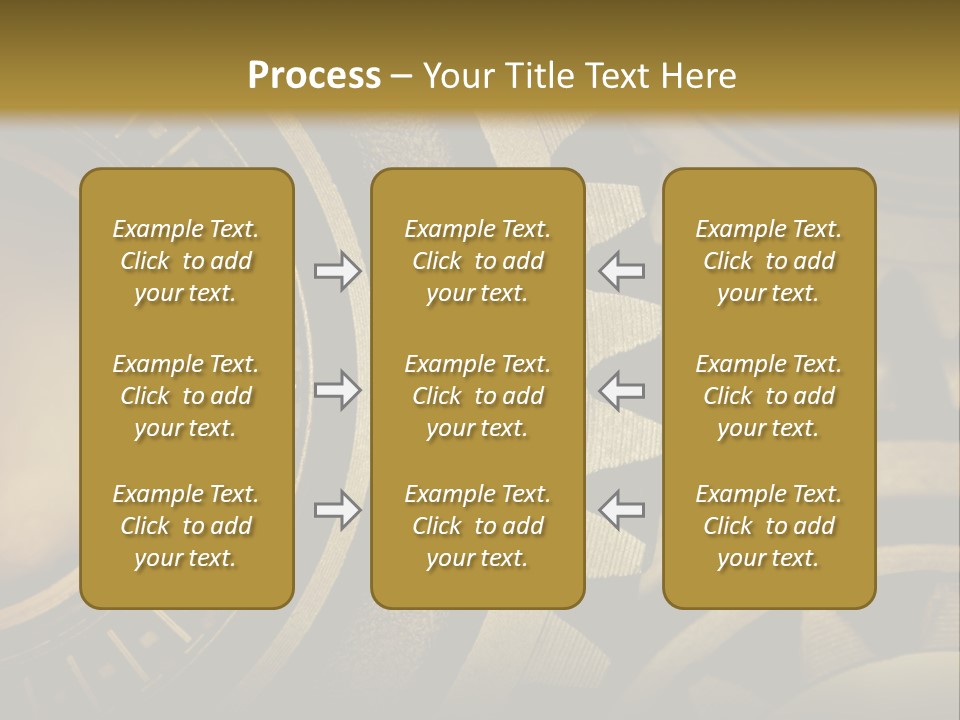 A Powerpoint Presentation With Gears On It PowerPoint Template