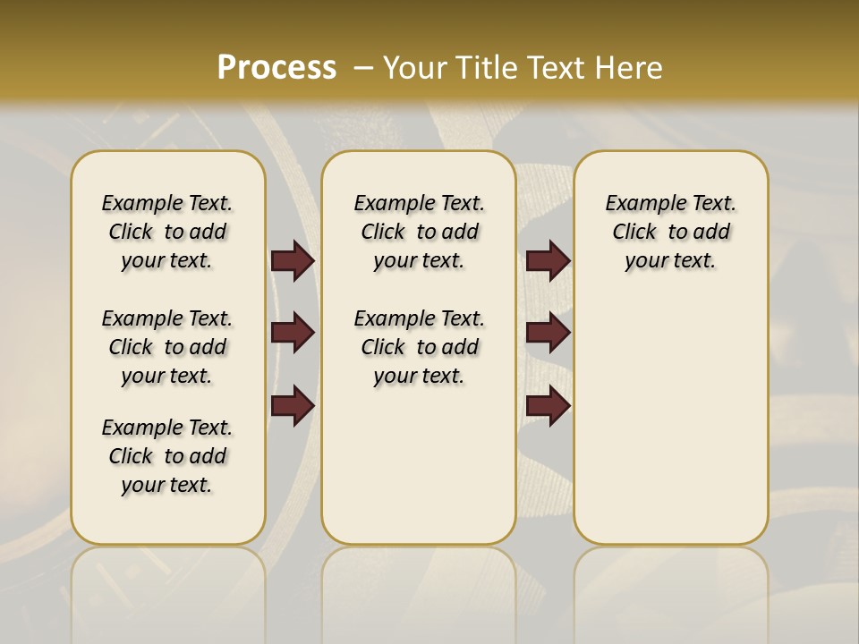 A Powerpoint Presentation With Gears On It PowerPoint Template