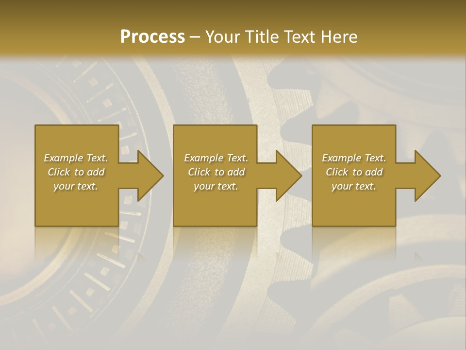 A Powerpoint Presentation With Gears On It PowerPoint Template