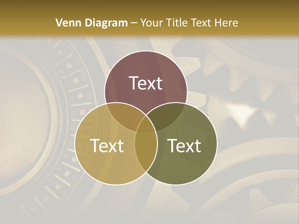 A Powerpoint Presentation With Gears On It PowerPoint Template