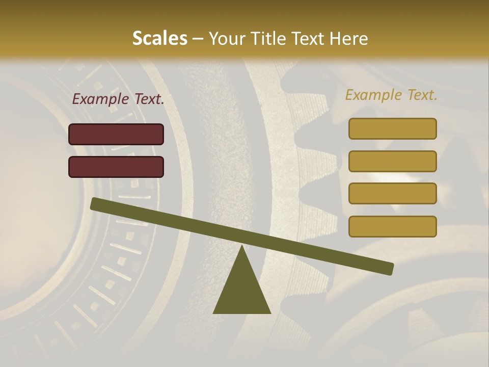 A Powerpoint Presentation With Gears On It PowerPoint Template