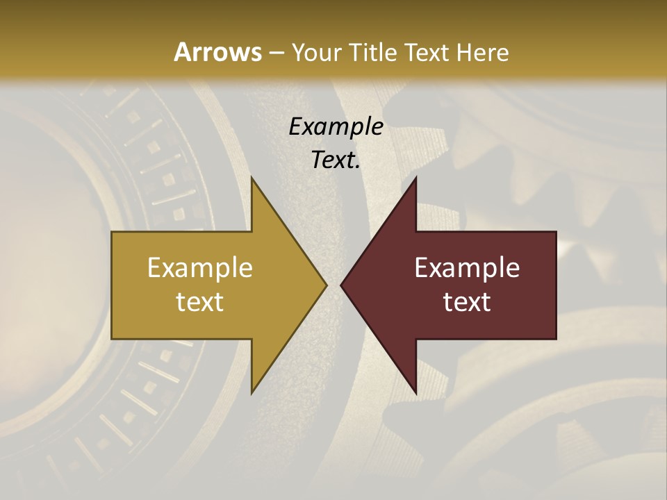 A Powerpoint Presentation With Gears On It PowerPoint Template