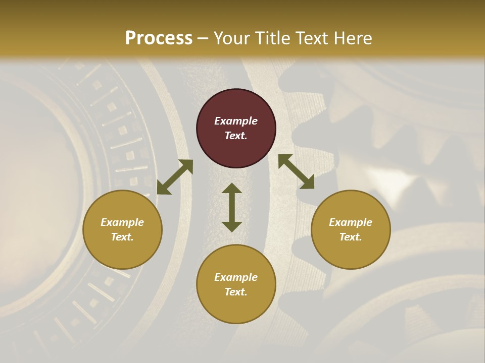 A Powerpoint Presentation With Gears On It PowerPoint Template