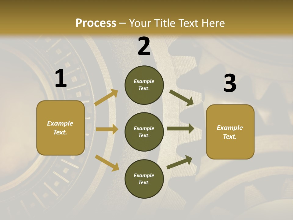 A Powerpoint Presentation With Gears On It PowerPoint Template