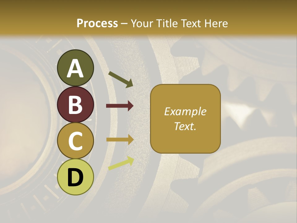 A Powerpoint Presentation With Gears On It PowerPoint Template