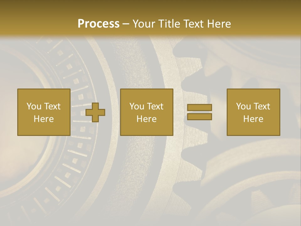 A Powerpoint Presentation With Gears On It PowerPoint Template