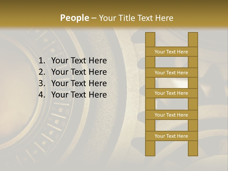A Powerpoint Presentation With Gears On It PowerPoint Template