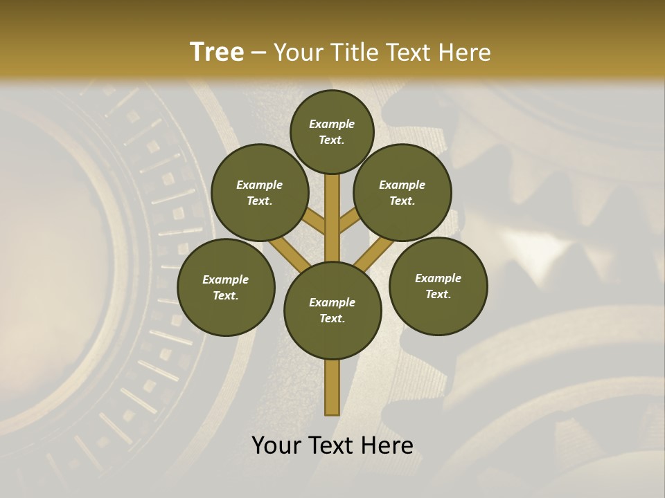 A Powerpoint Presentation With Gears On It PowerPoint Template