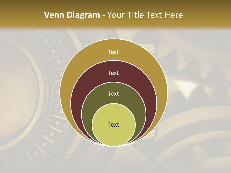 A Powerpoint Presentation With Gears On It PowerPoint Template
