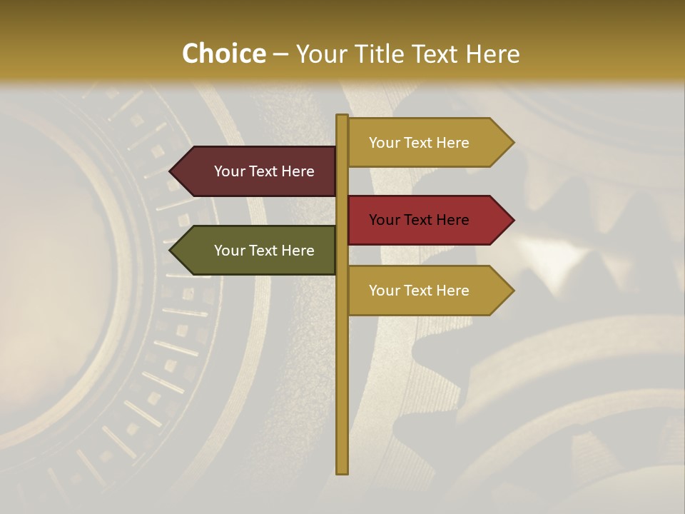 A Powerpoint Presentation With Gears On It PowerPoint Template