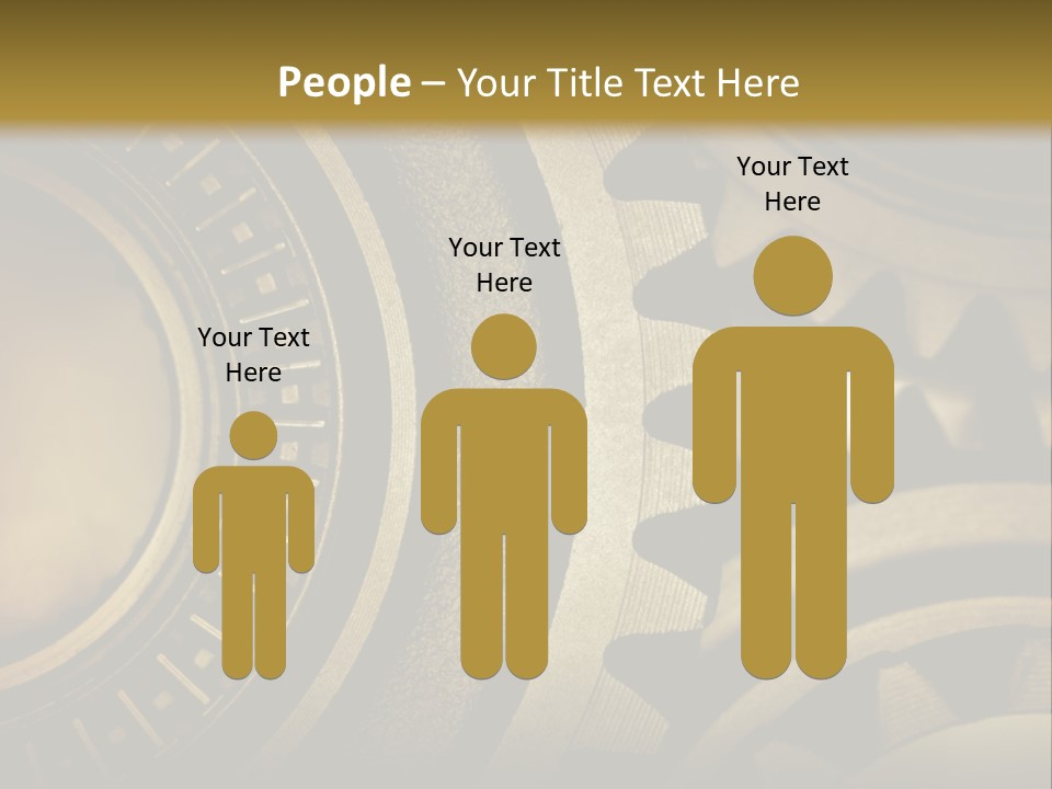 A Powerpoint Presentation With Gears On It PowerPoint Template