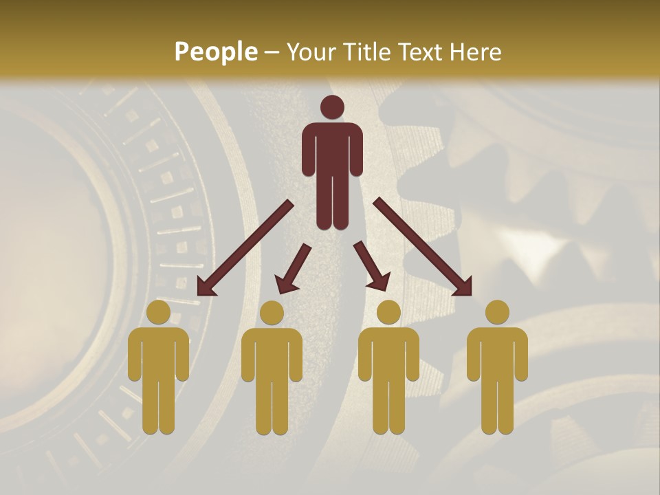 A Powerpoint Presentation With Gears On It PowerPoint Template