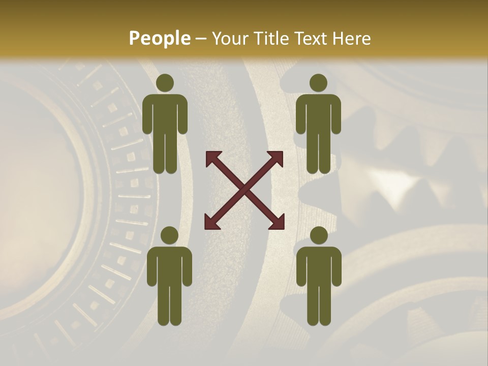A Powerpoint Presentation With Gears On It PowerPoint Template