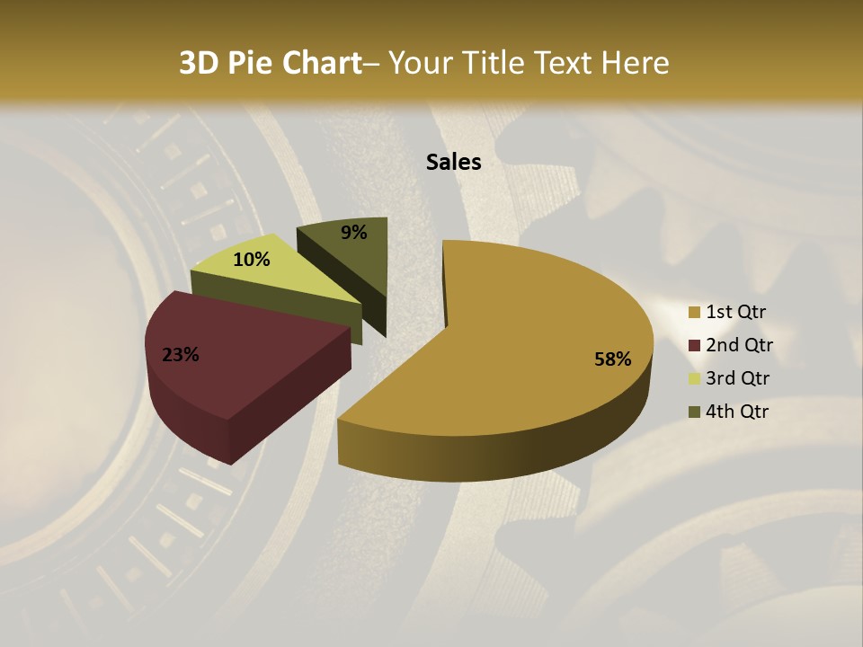 A Powerpoint Presentation With Gears On It PowerPoint Template