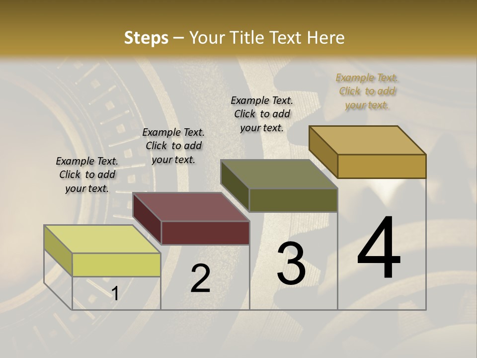 A Powerpoint Presentation With Gears On It PowerPoint Template