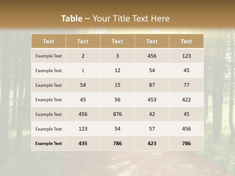 A Dirt Road In The Middle Of A Green Forest PowerPoint Template
