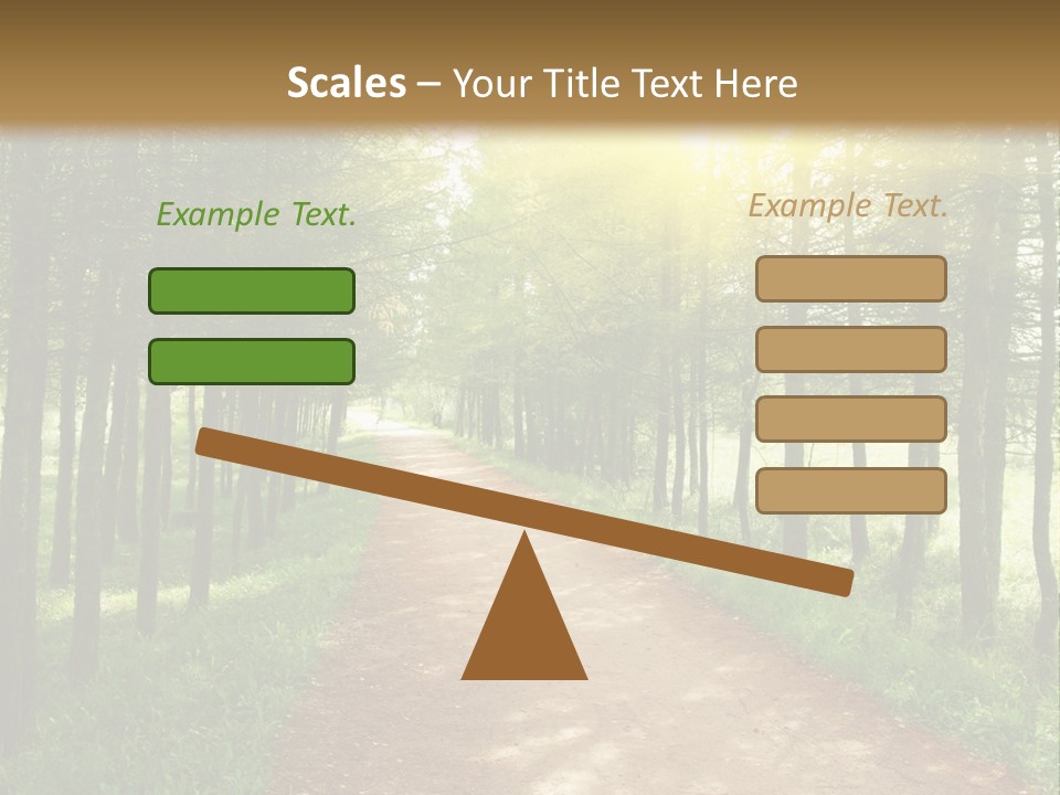 A Dirt Road In The Middle Of A Green Forest PowerPoint Template