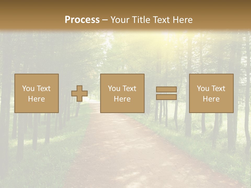 A Dirt Road In The Middle Of A Green Forest PowerPoint Template