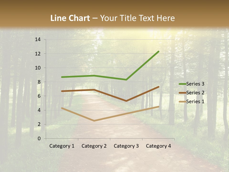 A Dirt Road In The Middle Of A Green Forest PowerPoint Template