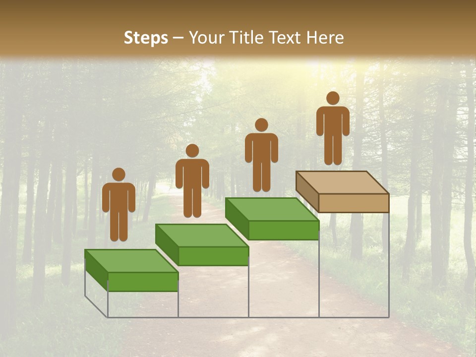 A Dirt Road In The Middle Of A Green Forest PowerPoint Template