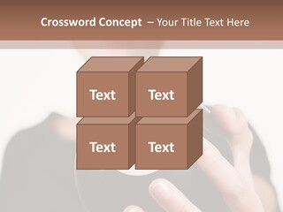 A Woman Holding A Black Ball With A White Letter B On It PowerPoint Template