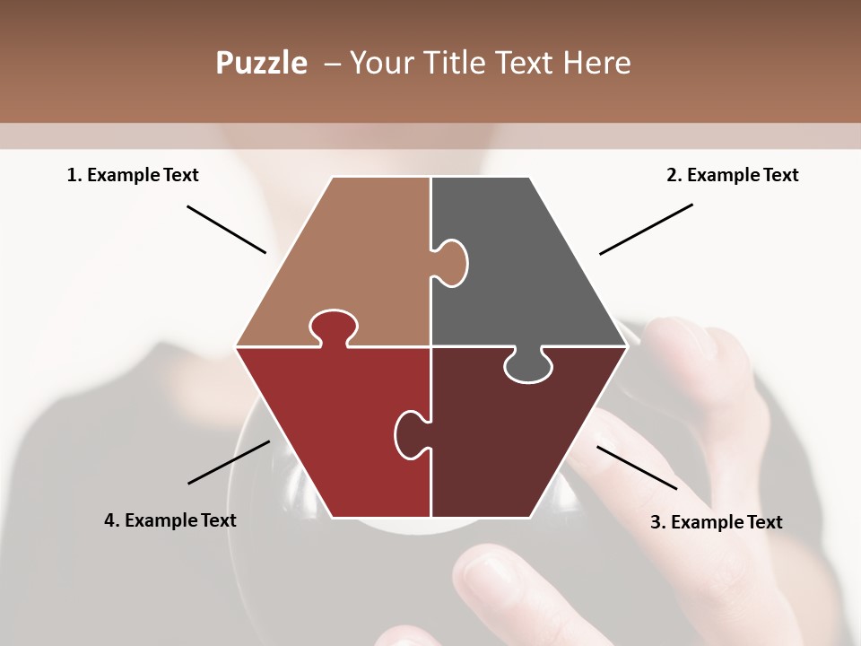 A Woman Holding A Black Ball With A White Letter B On It PowerPoint Template