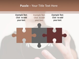 A Woman Holding A Black Ball With A White Letter B On It PowerPoint Template